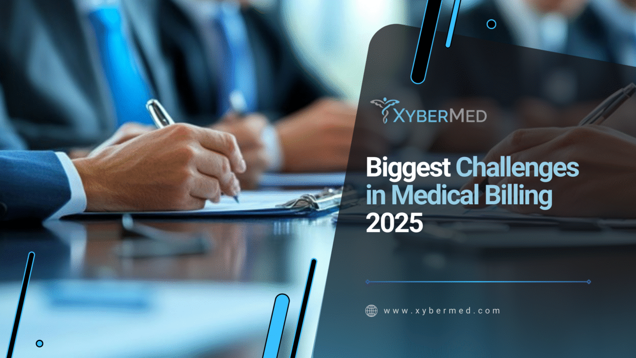 pic represents some people writing something maybe challenges of medical billing in 2025